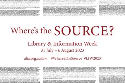 Where's the source? Library and information week 2023. 31 July - 6 August 2023